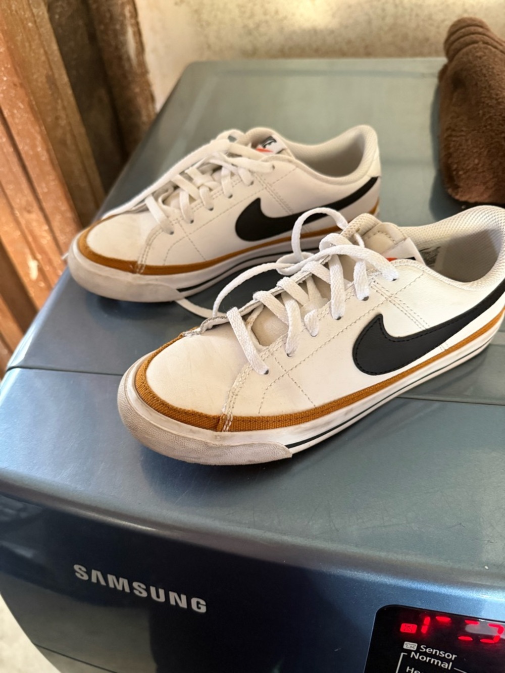 Nike Kids Court Legacy
 White Sneakers with Black